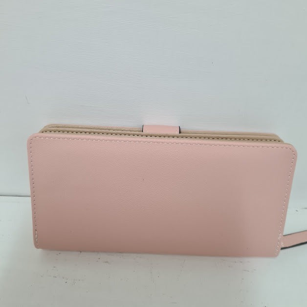 Light Pink Gold Leaf Leather Wallet