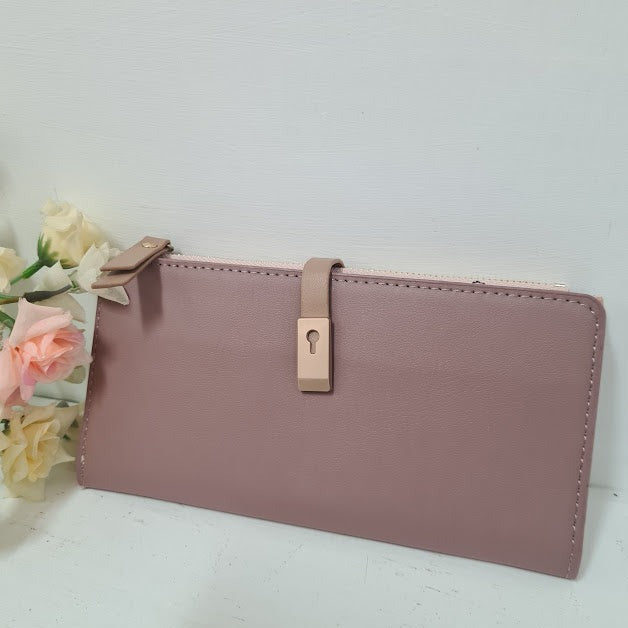 Dark Pink Leather Purse