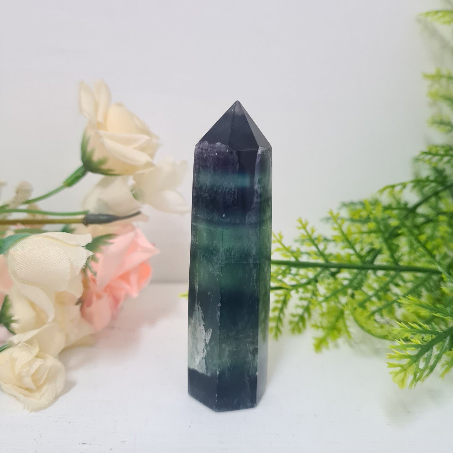 Rainbow Fluorite Point