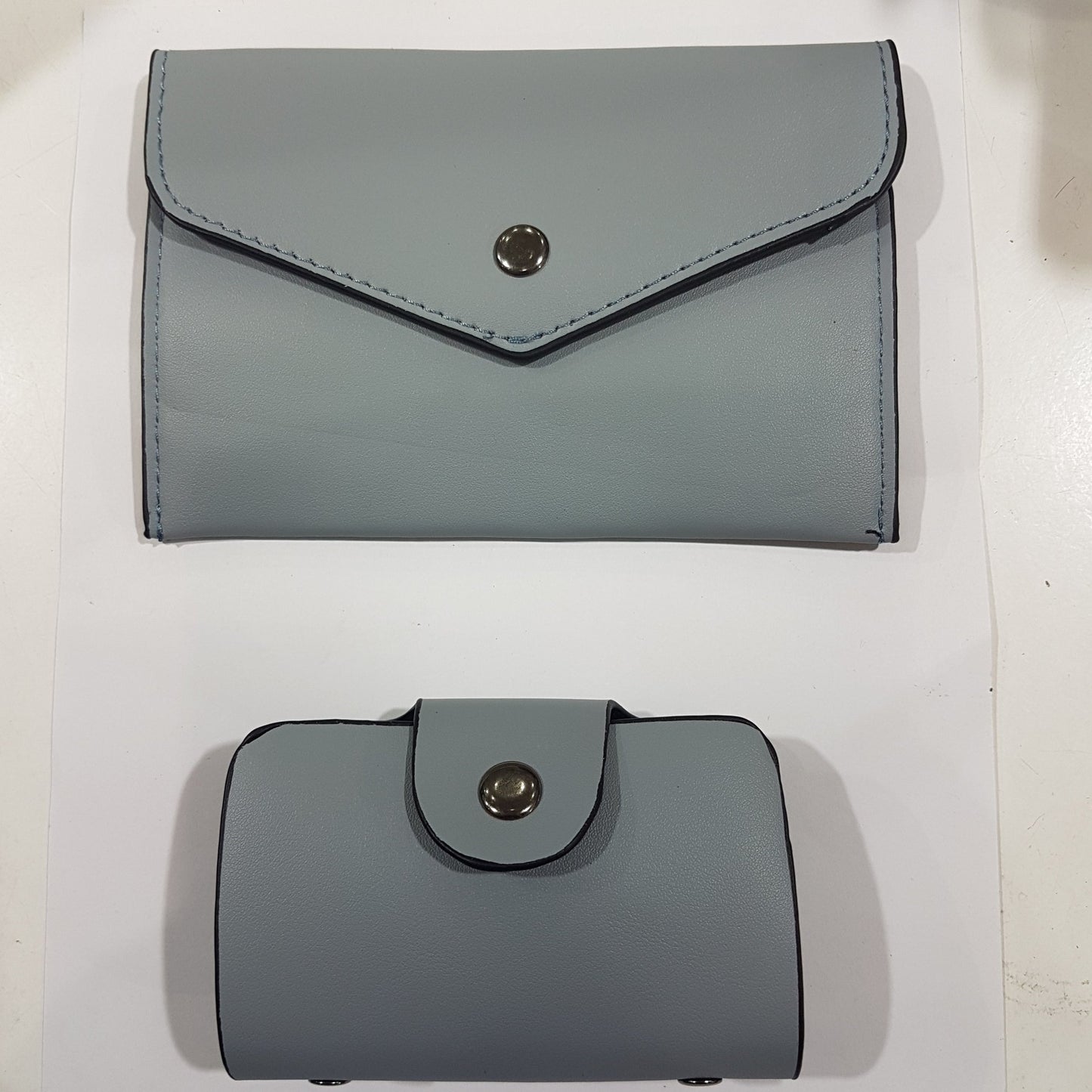 3pc Light Blue Leather Handbag