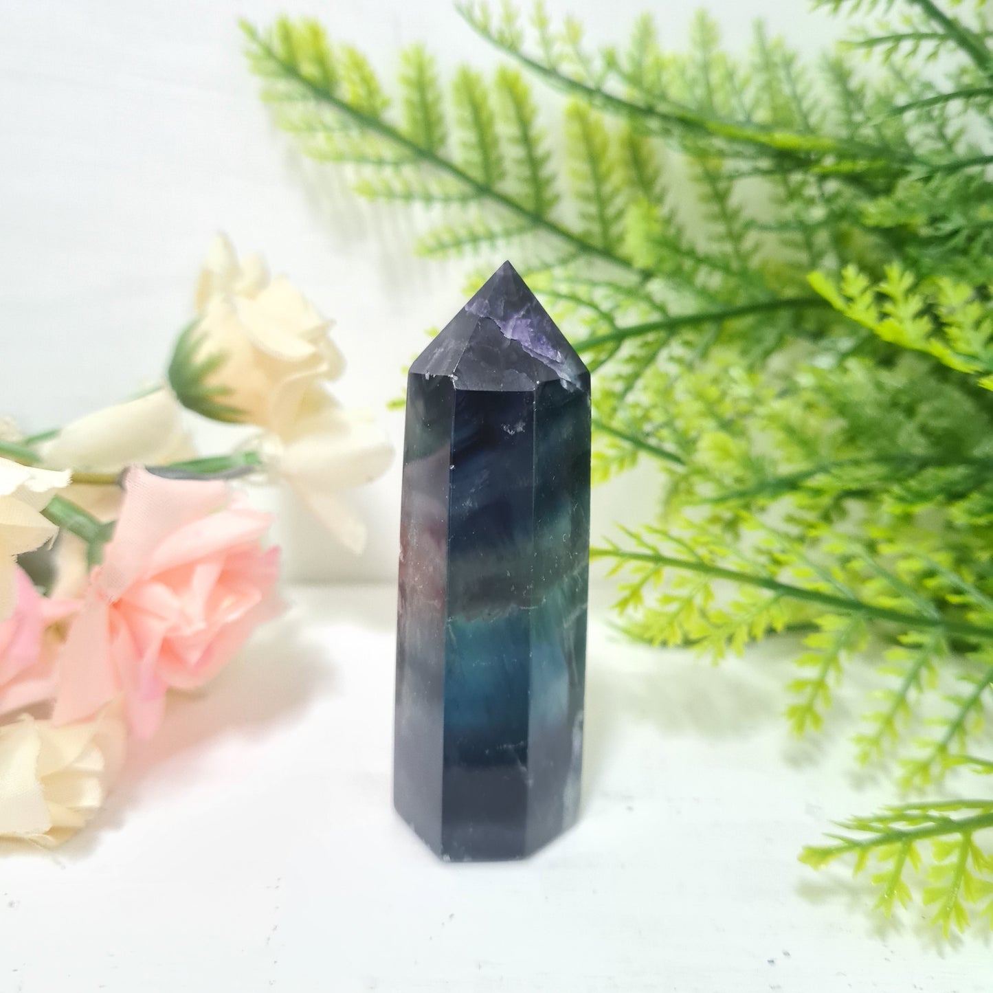 Rainbow Fluorite Point