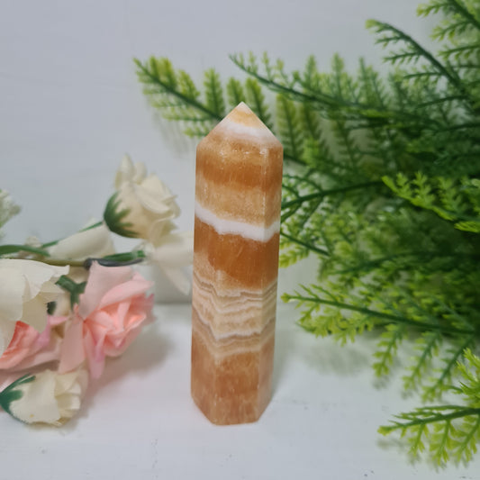 Orange Calcite Gemstone Point