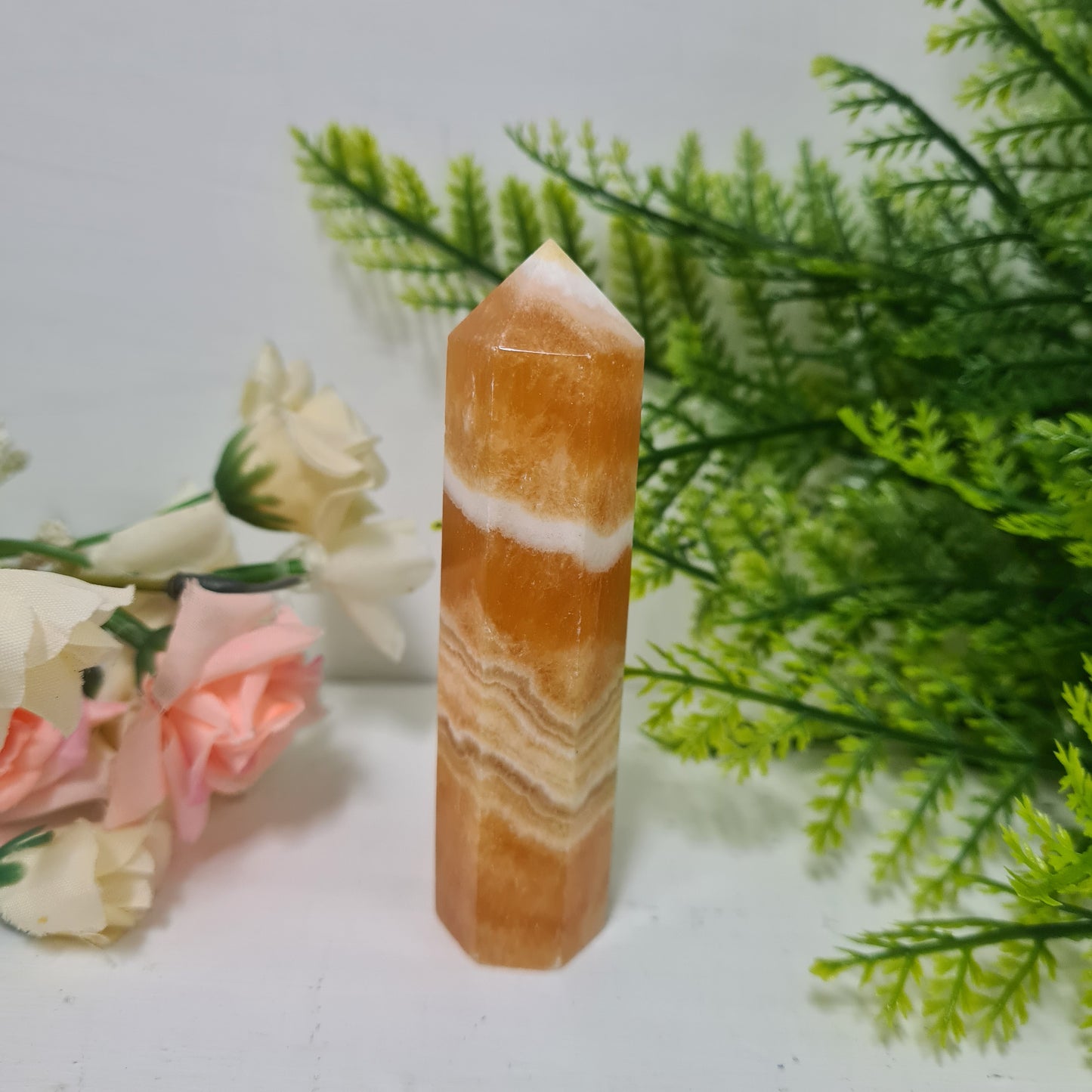 Orange Calcite Gemstone Point