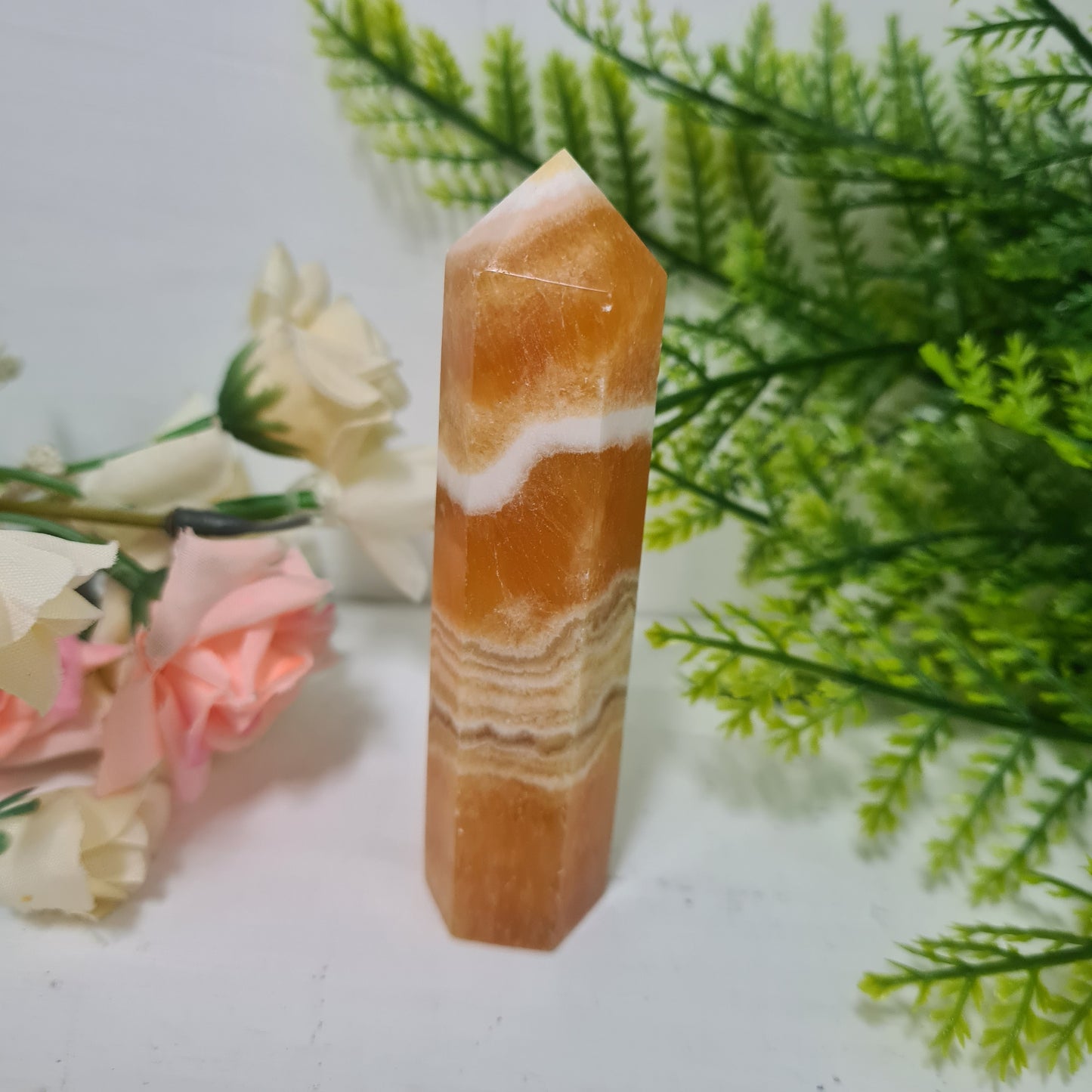 Orange Calcite Gemstone Point