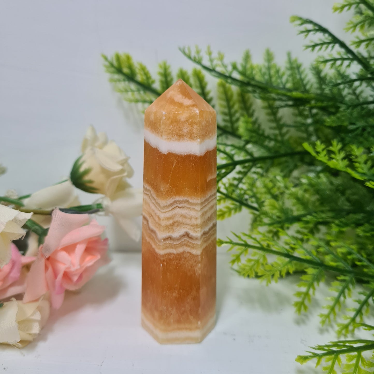 Orange Calcite Gemstone Point