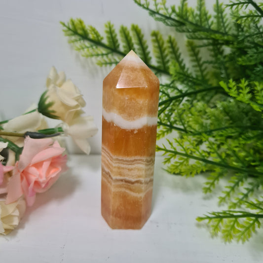 Orange Calcite Gemstone Point