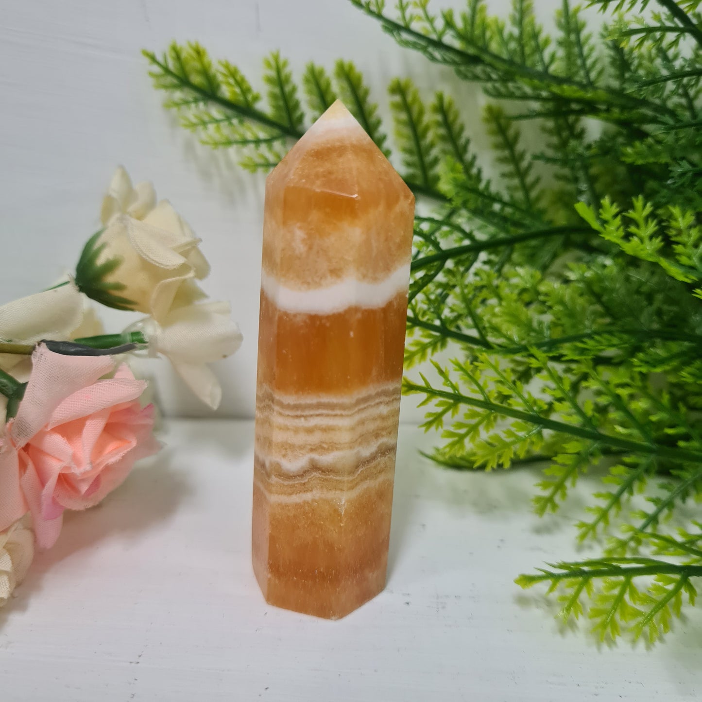 Orange Calcite Gemstone Point