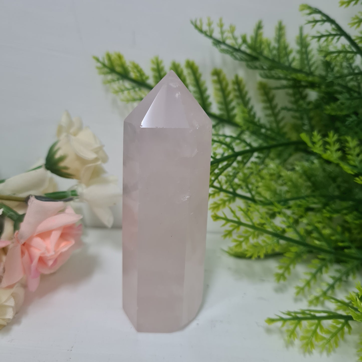 Rose Quartz Gemstone Point