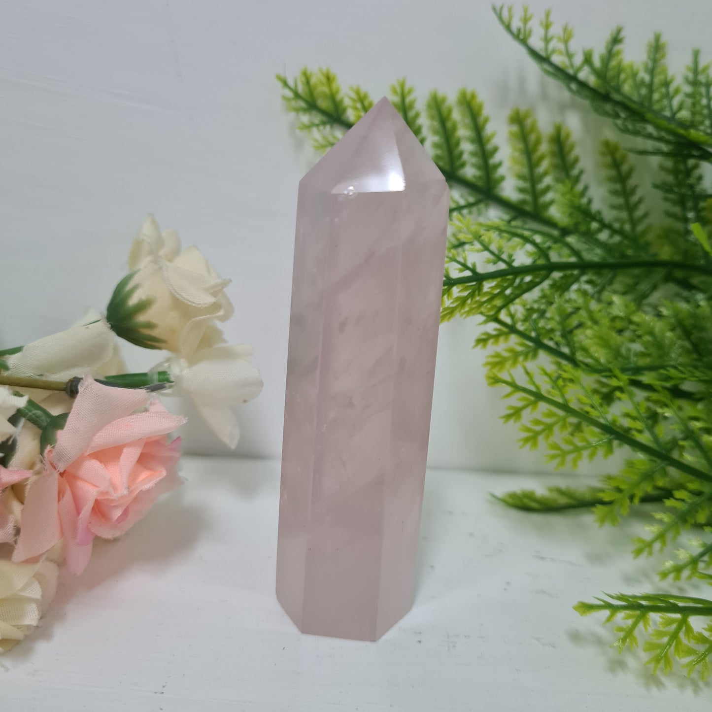 Rose Quartz Gemstone Point