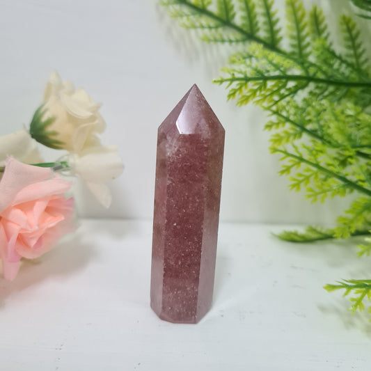 Strawberry Quartz Gemstone Point