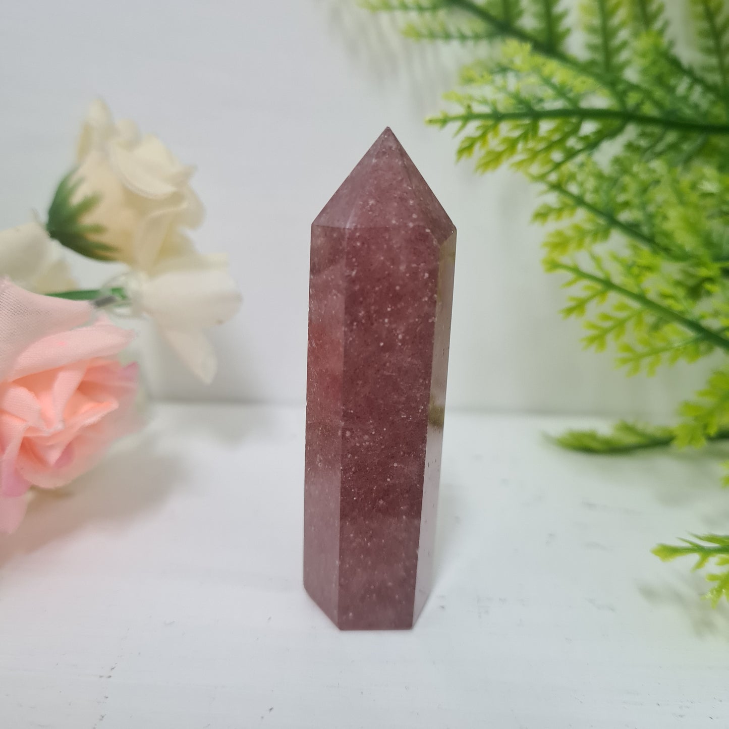 Strawberry Quartz Gemstone Point