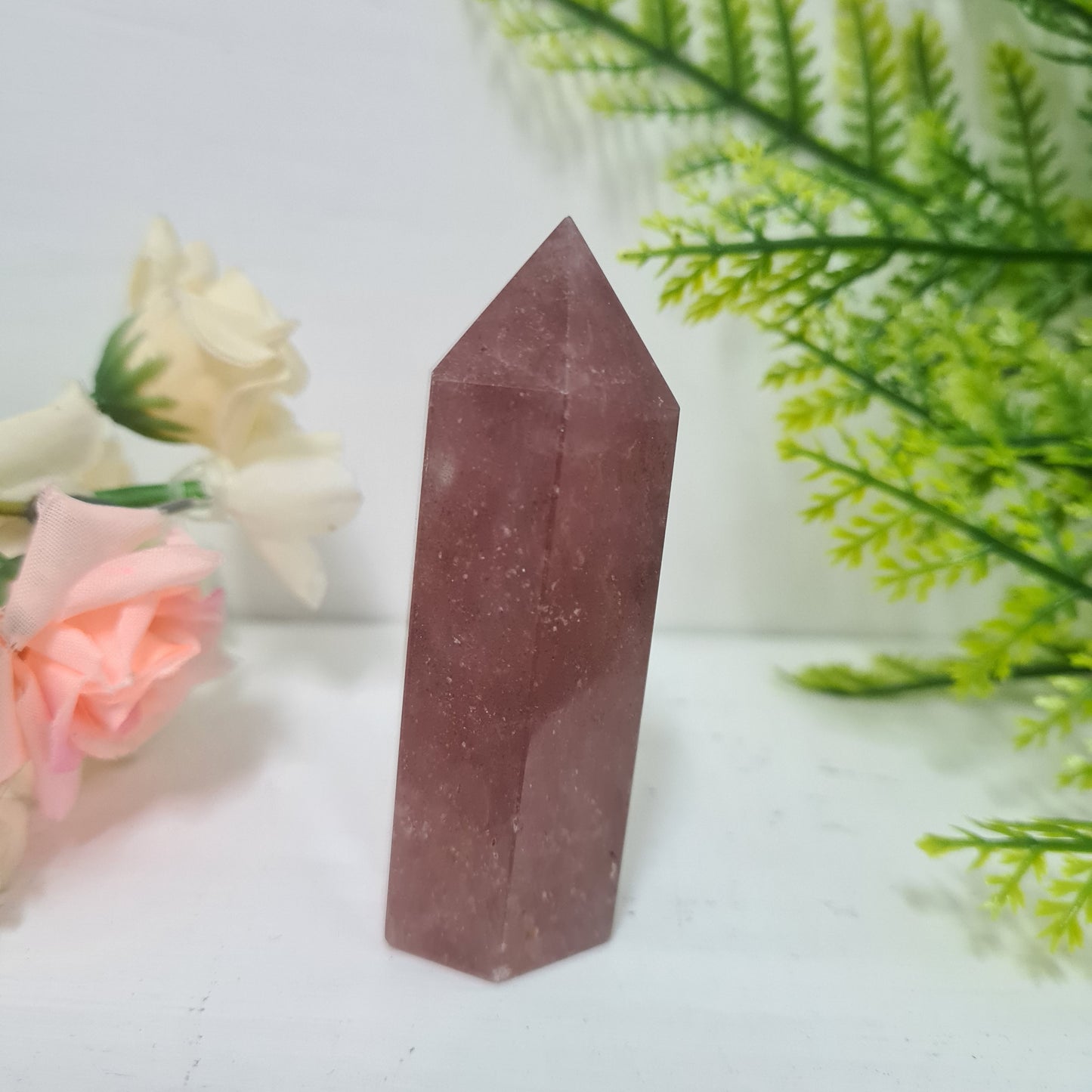 Strawberry Quartz Gemstone Point