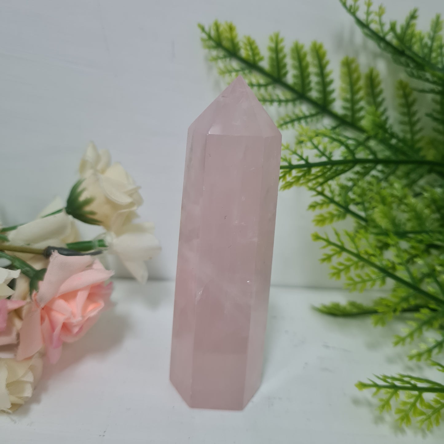 Rose Quartz Gemstone Point