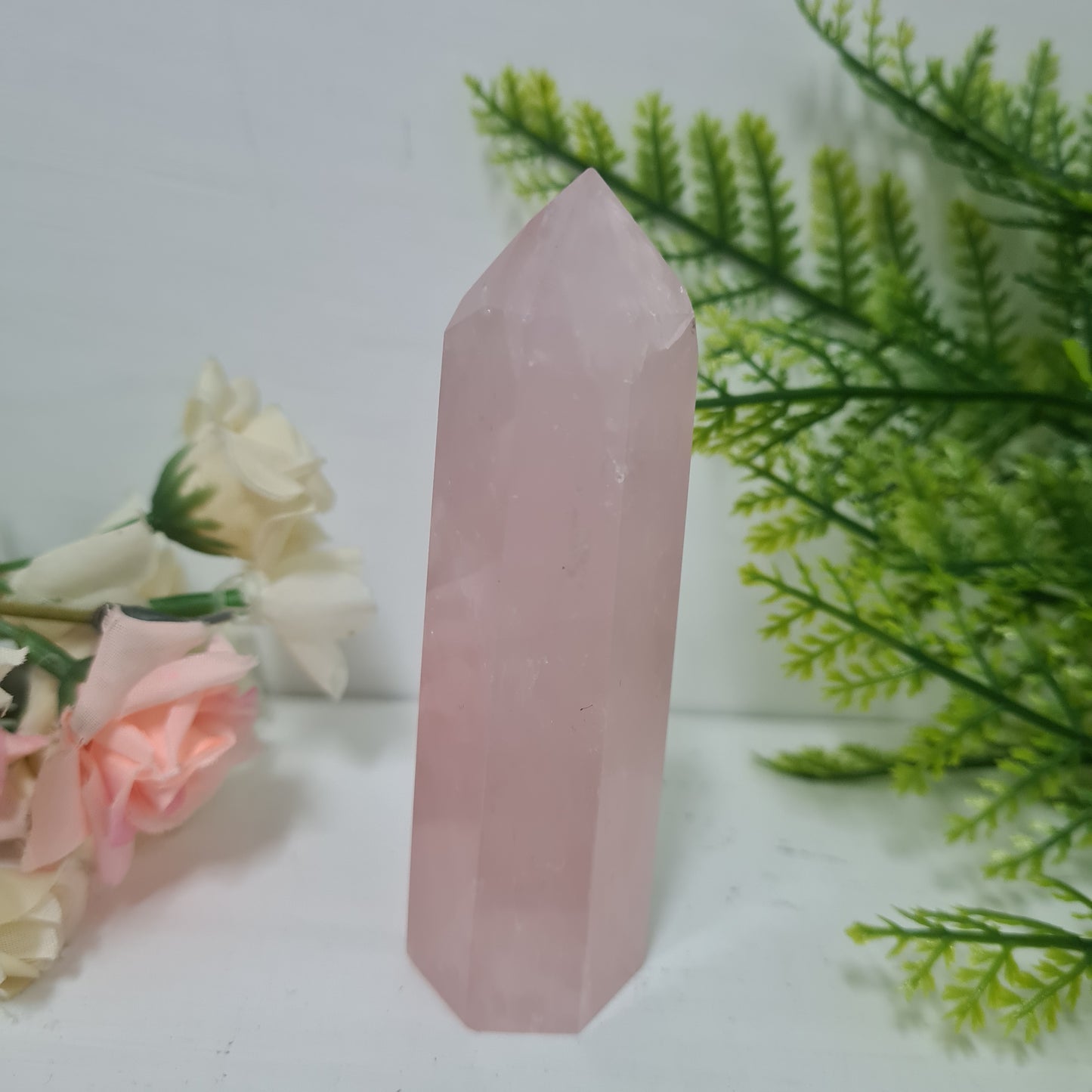 Rose Quartz Gemstone Point