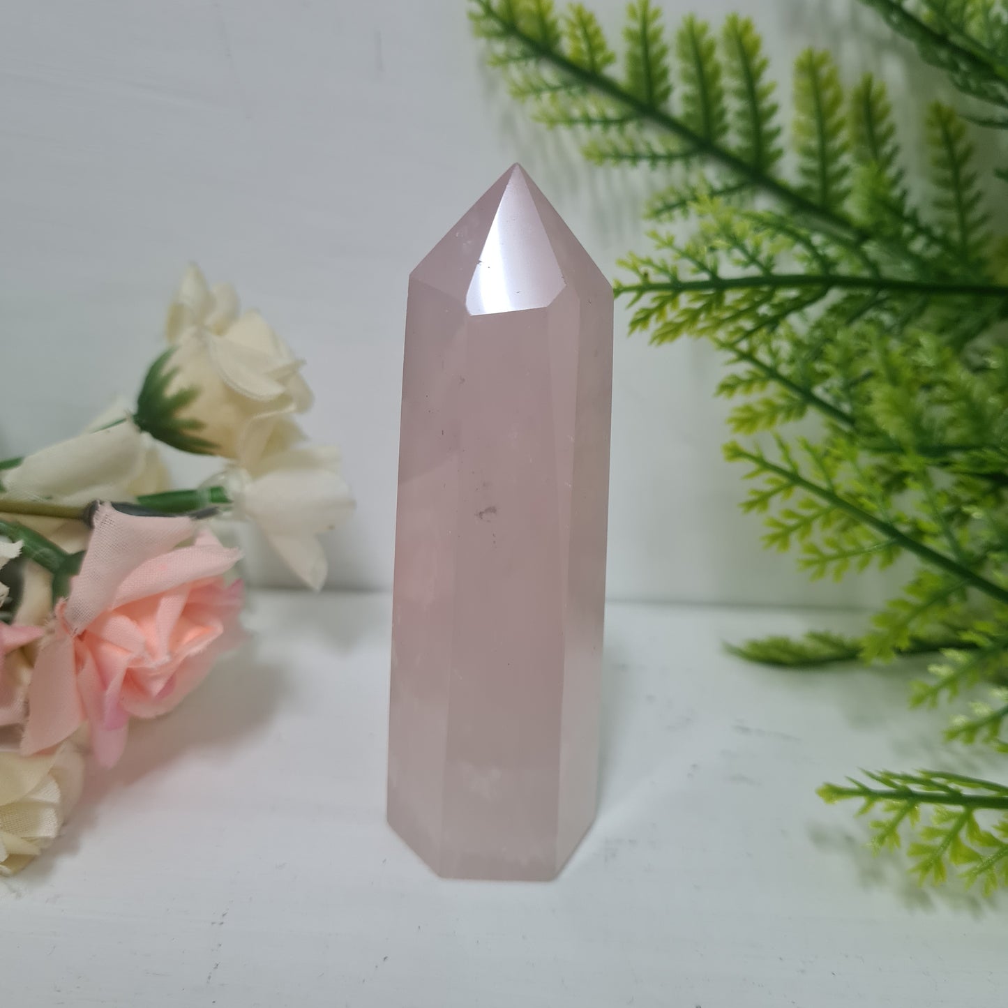 Rose Quartz Gemstone Point