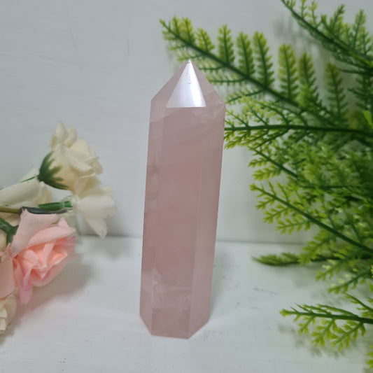 Rose Quartz Gemstone Point