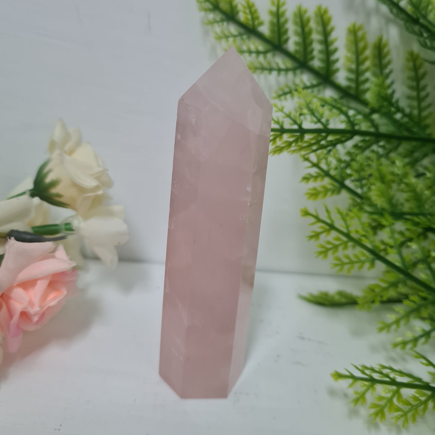 Rose Quartz Gemstone Point