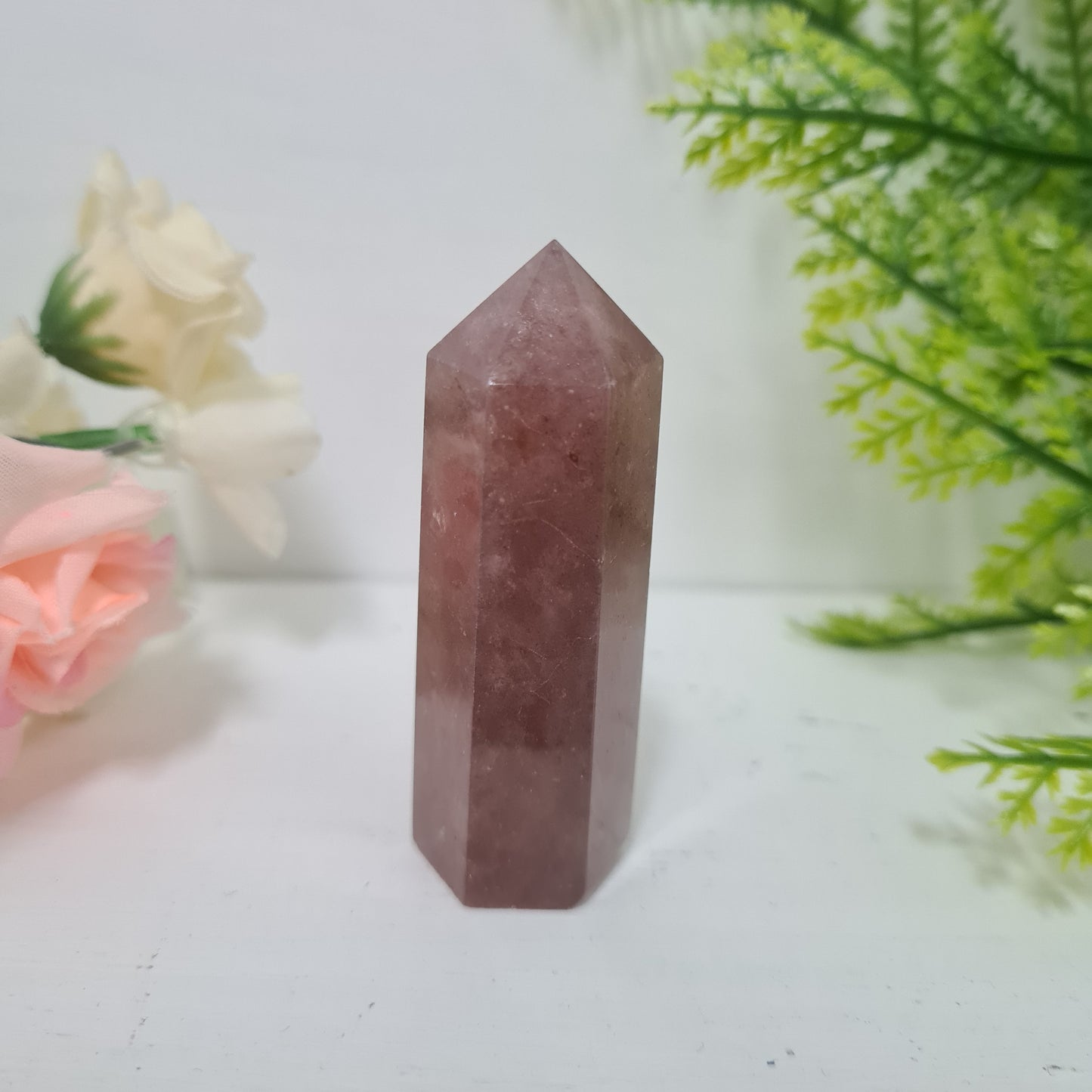 Strawberry Quartz Gemstone Point