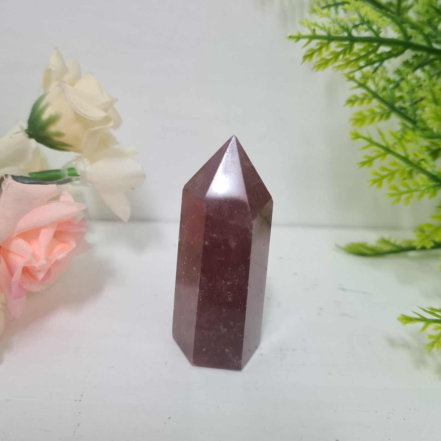 Strawberry Quartz Gemstone Point