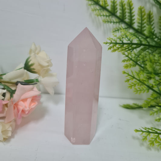 Rose Quartz Gemstone Point