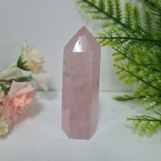 Rose Quartz Gemstone Point