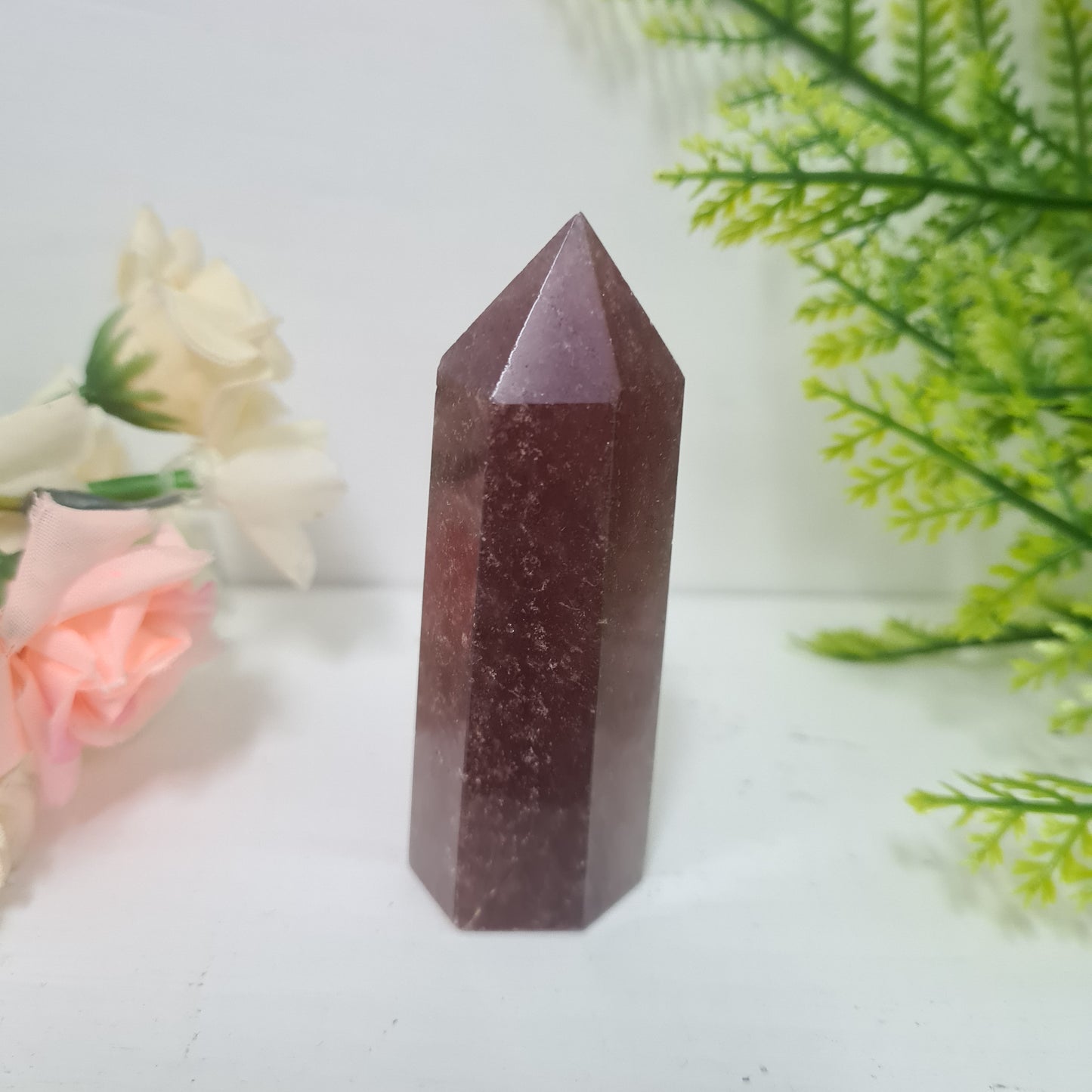 Strawberry Quartz Gemstone Point