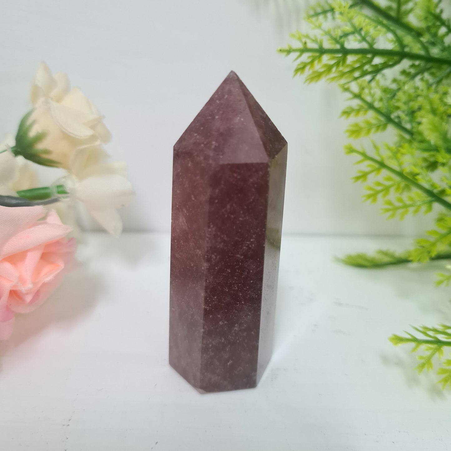 Strawberry Quartz Gemstone Point