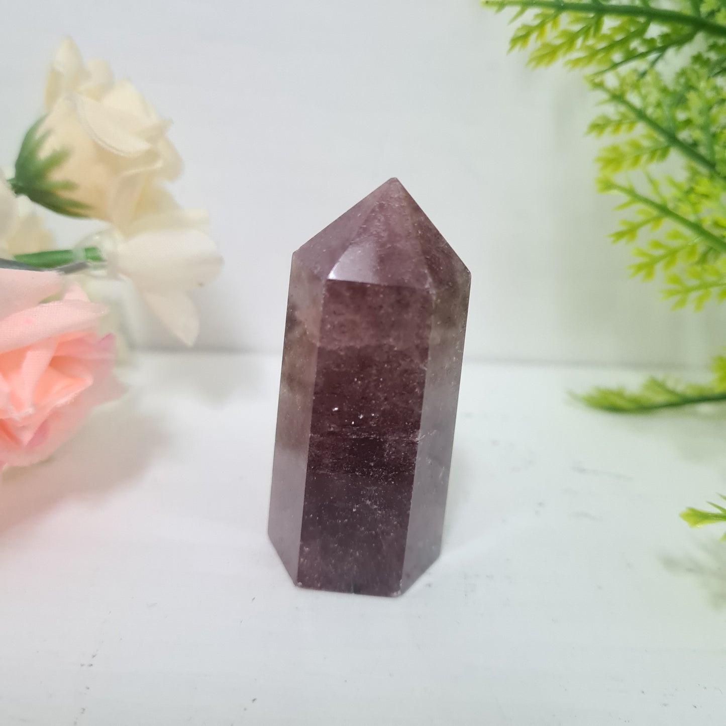 Strawberry Quartz Gemstone Point