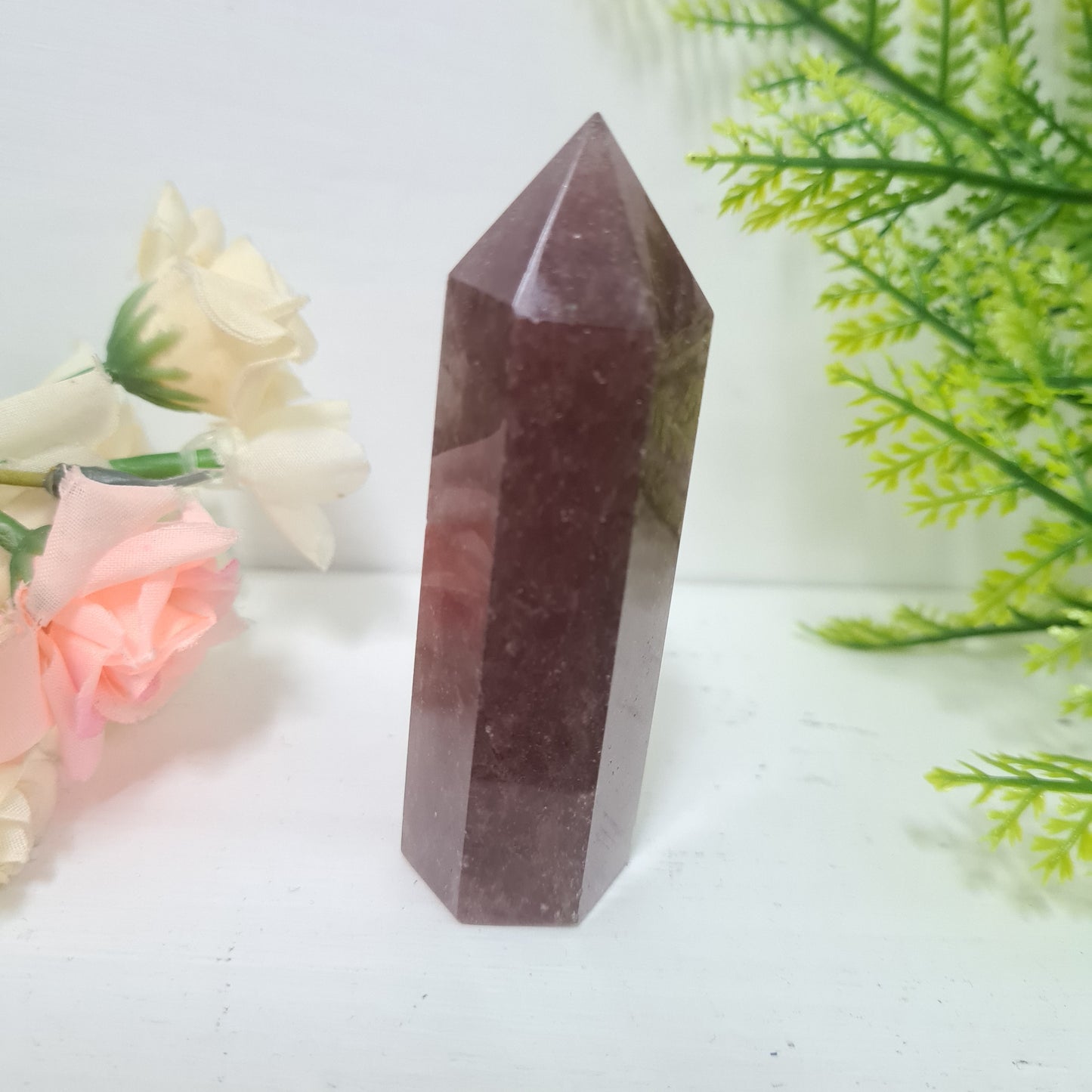 Strawberry Quartz Gemstone Point