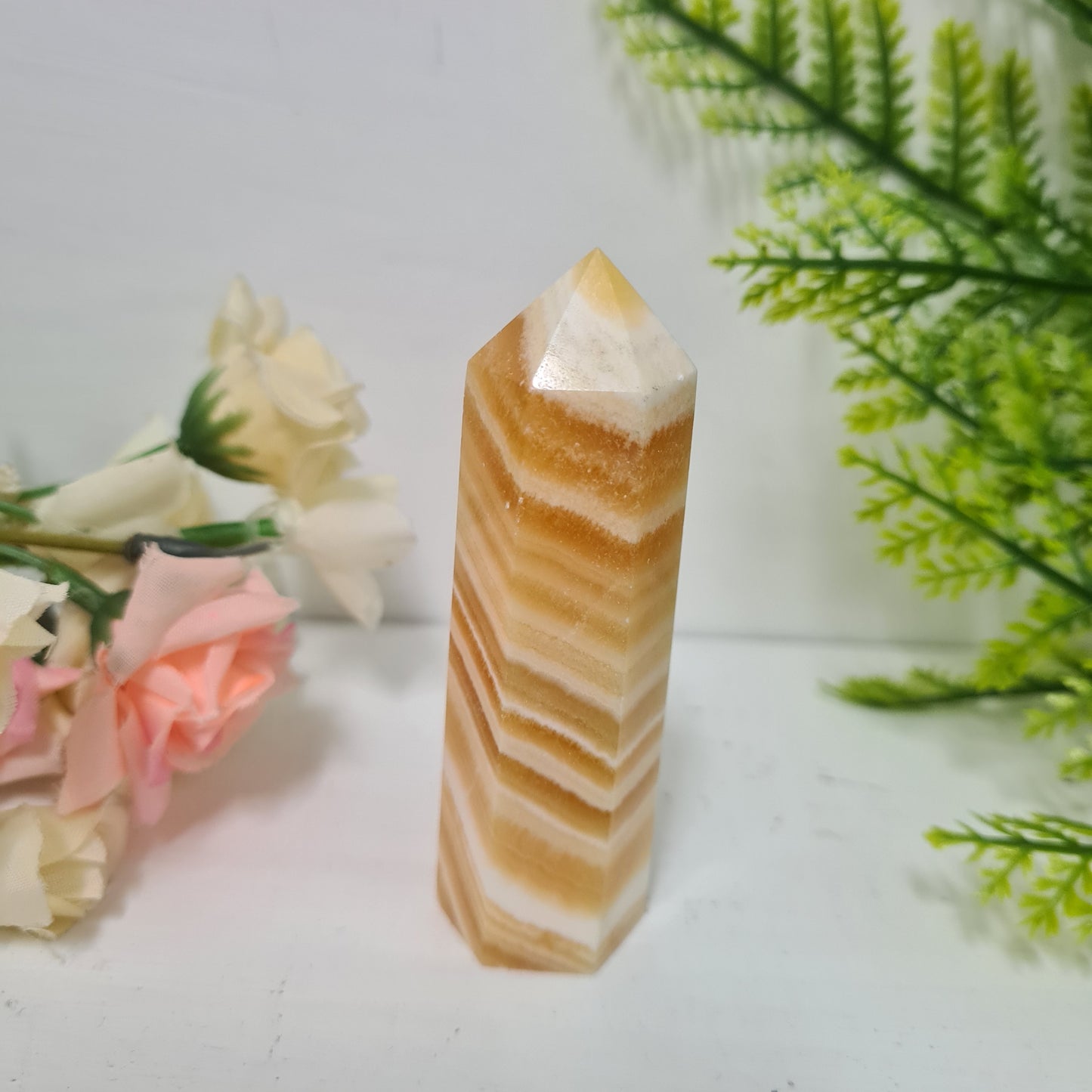 Orange Calcite Gemstone Point