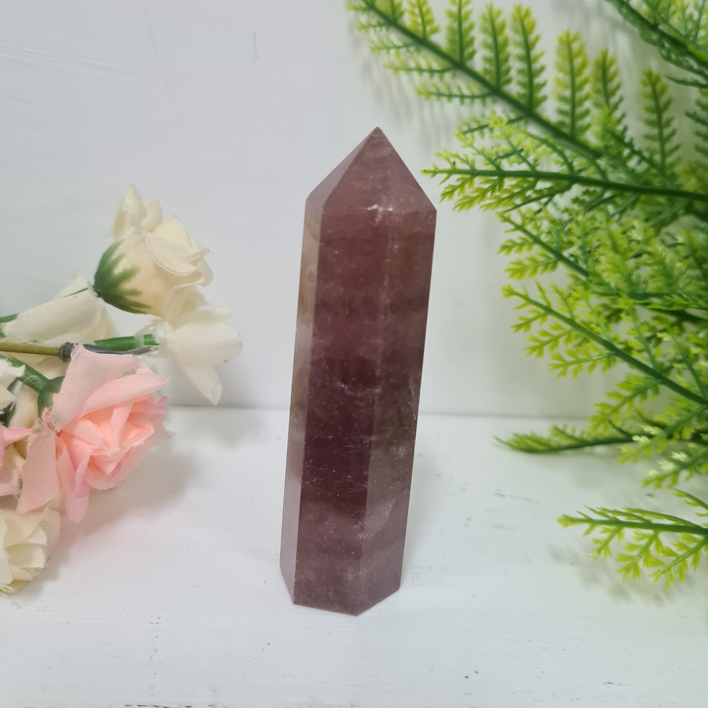 Strawberry Quartz Gemstone Point