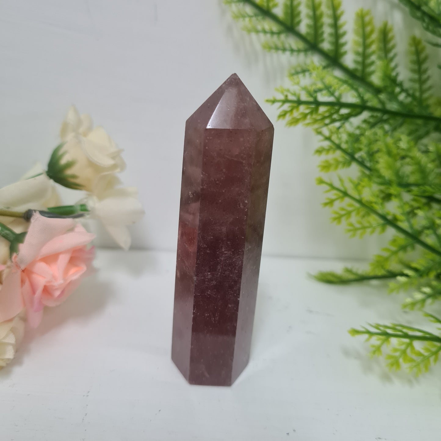 Strawberry Quartz Gemstone Point