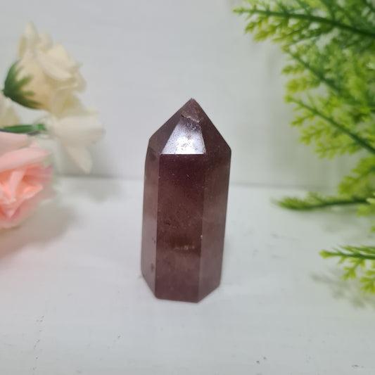 Strawberry Quartz Gemstone Point