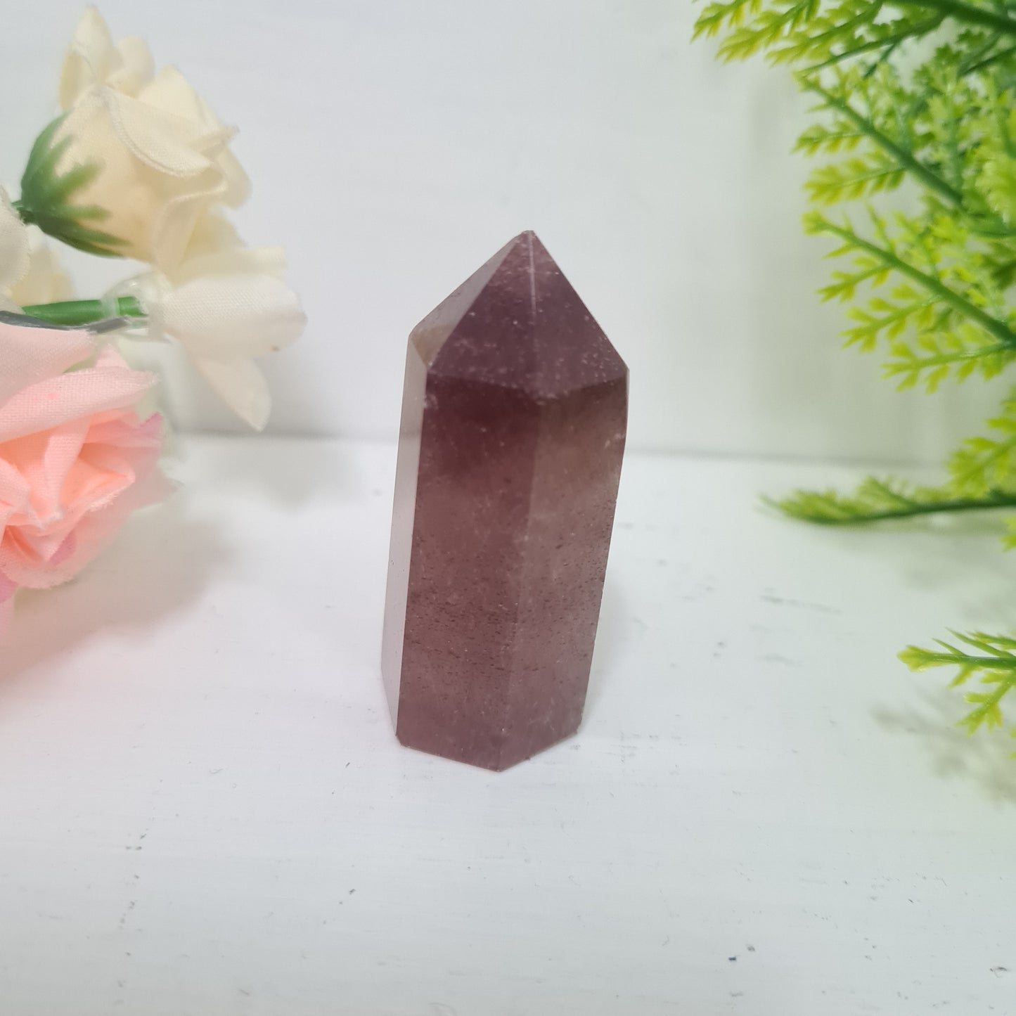 Strawberry Quartz Gemstone Point