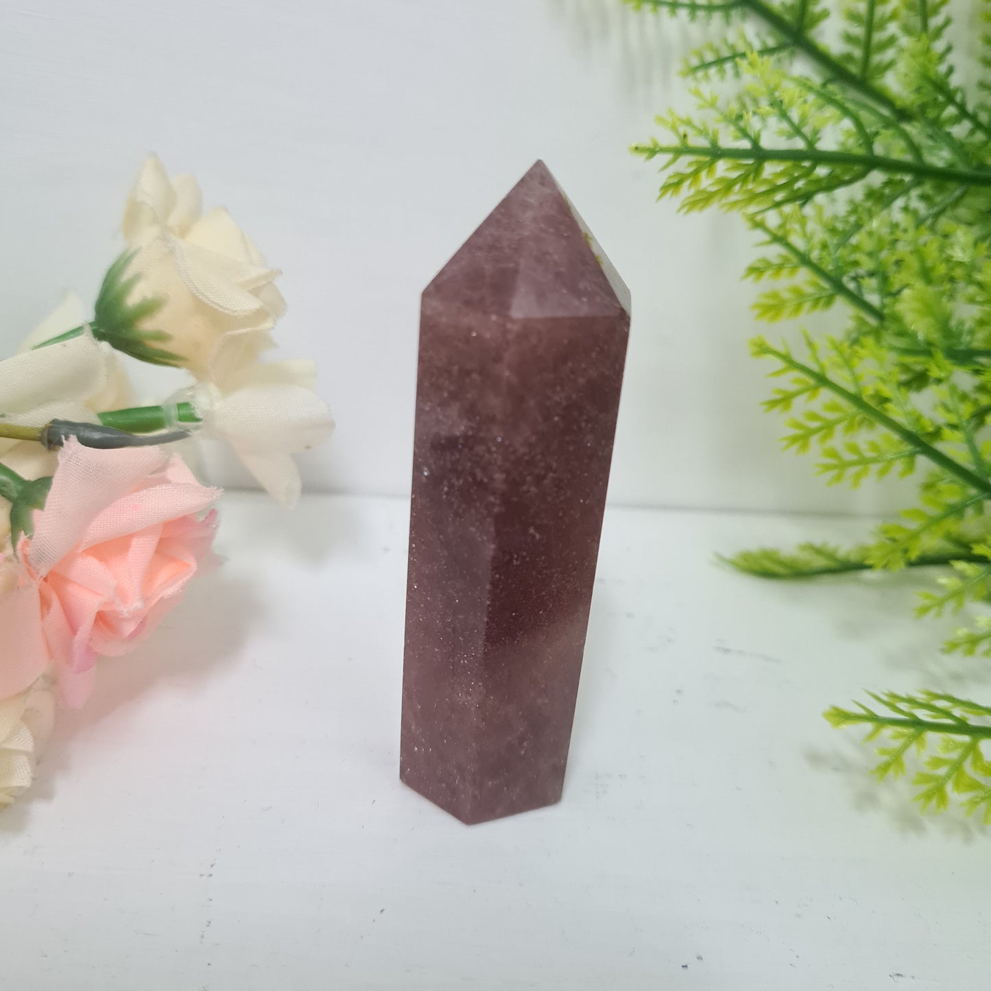 Strawberry Quartz Gemstone Point