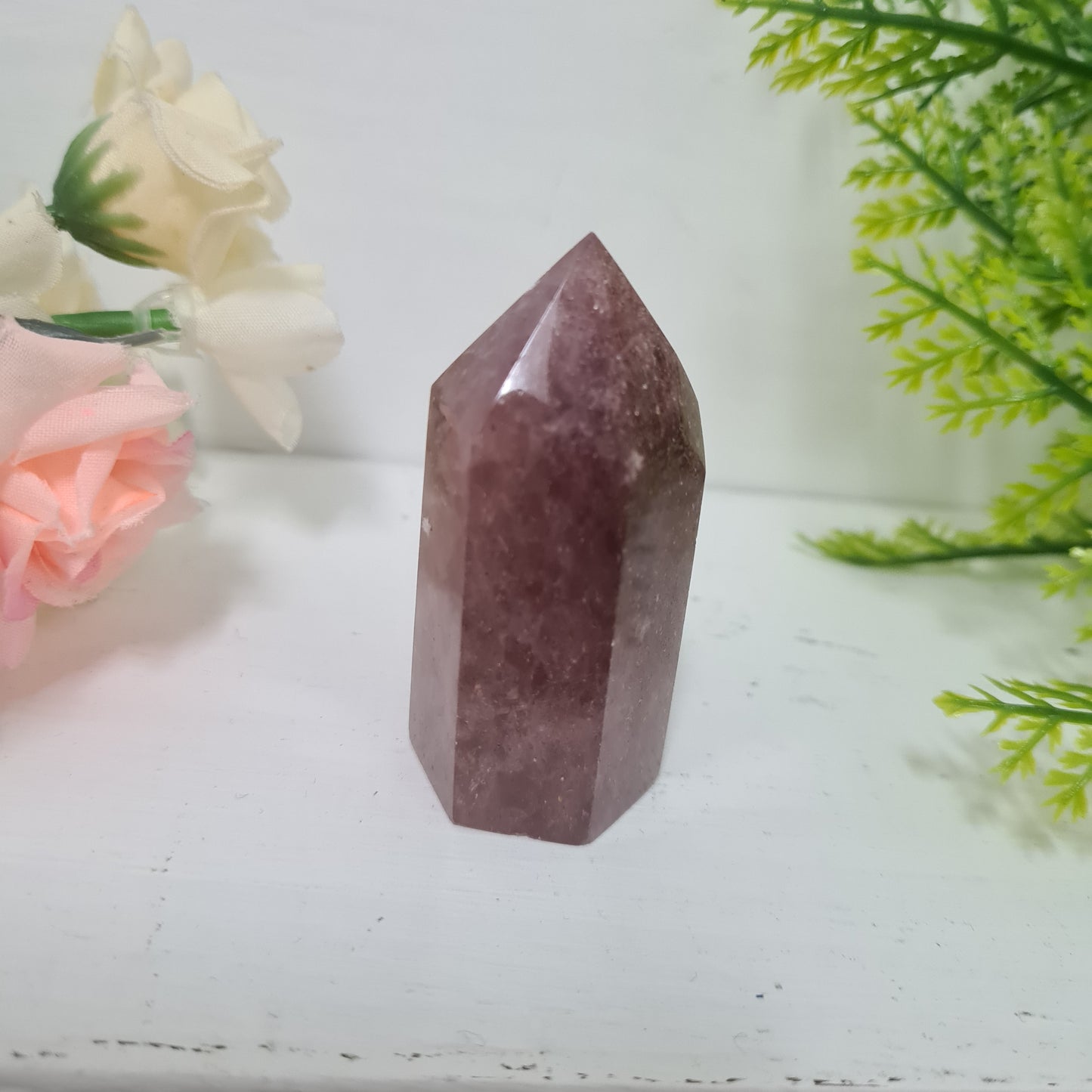 Strawberry Quartz Gemstone Point