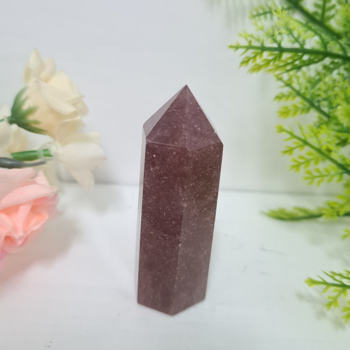 Strawberry Quartz Gemstone Point