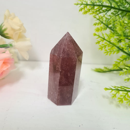 Strawberry Quartz Gemstone Point