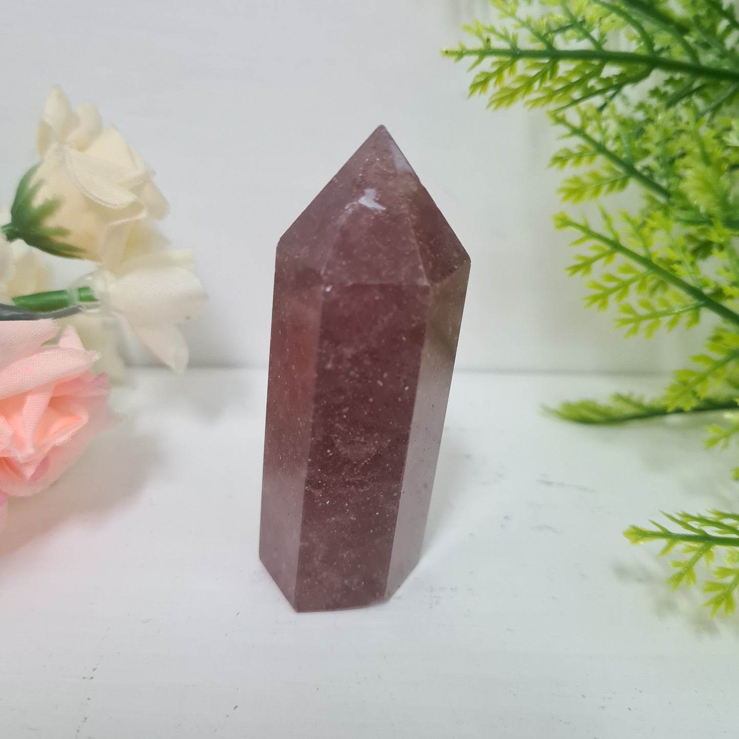 Strawberry Quartz Gemstone Point