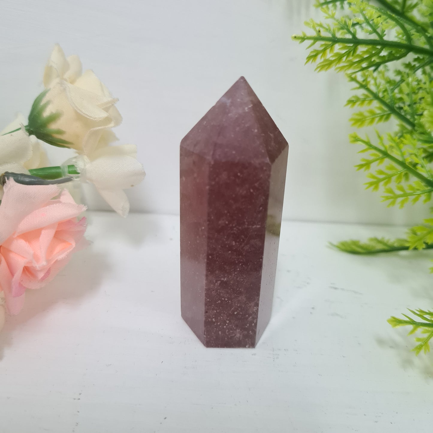 Strawberry Quartz Gemstone Point