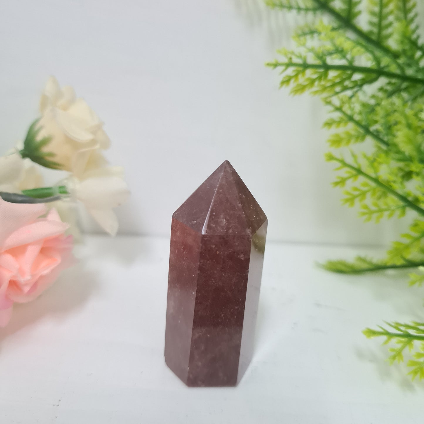 Strawberry Quartz Gemstone Point