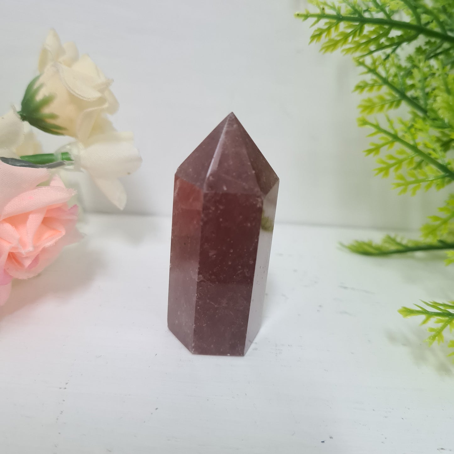 Strawberry Quartz Gemstone Point