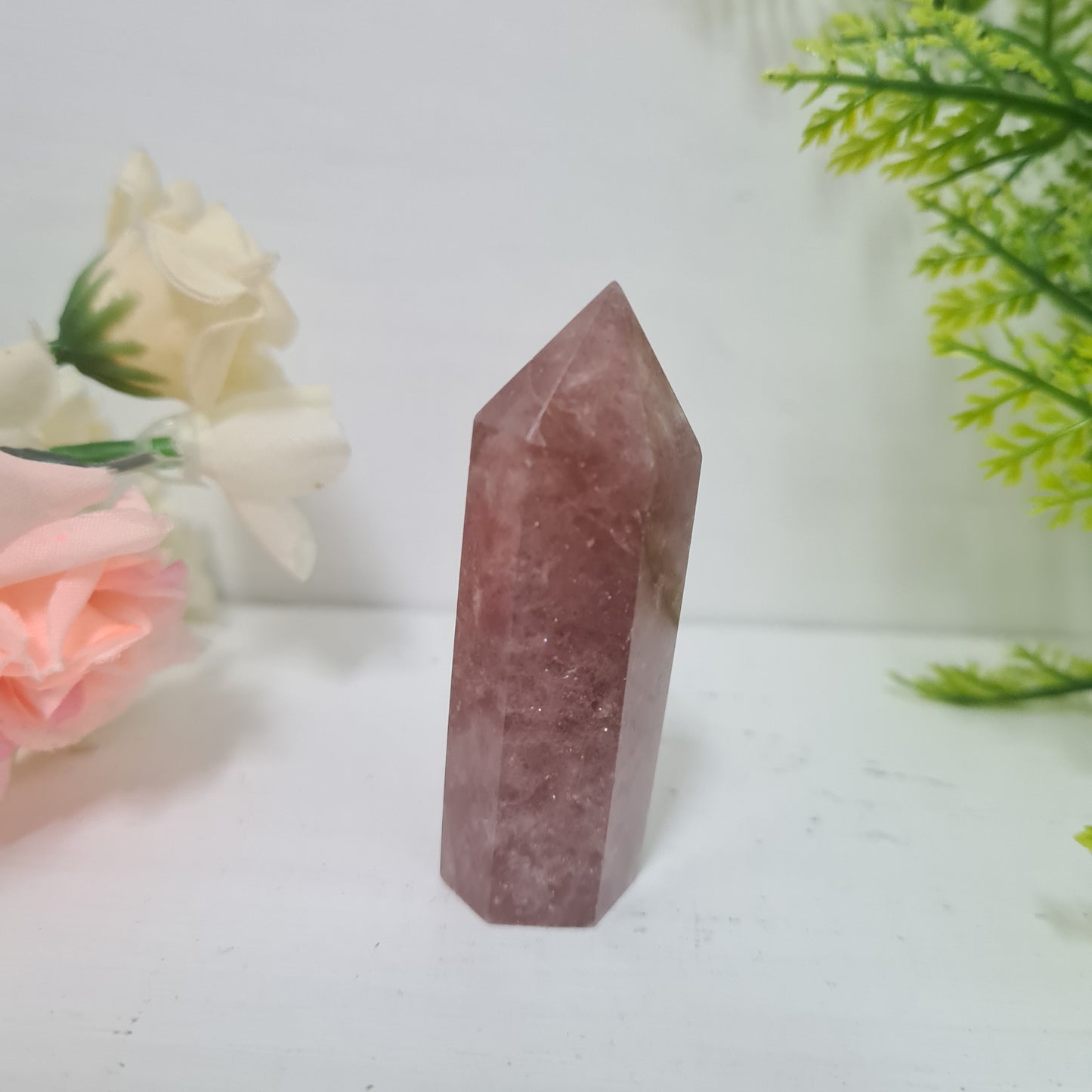 Strawberry Quartz Gemstone Point