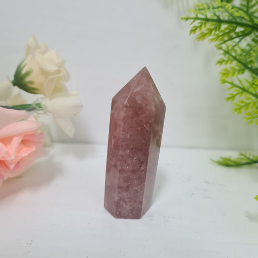 Strawberry Quartz Gemstone Point