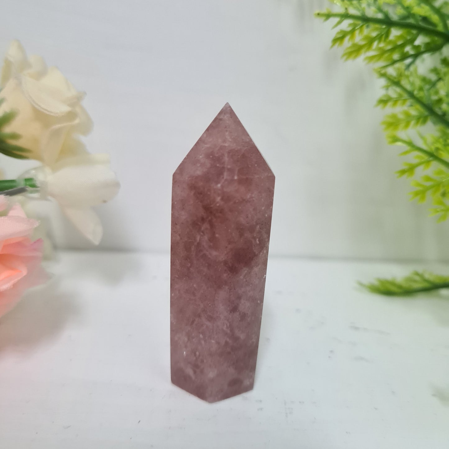 Strawberry Quartz Gemstone Point