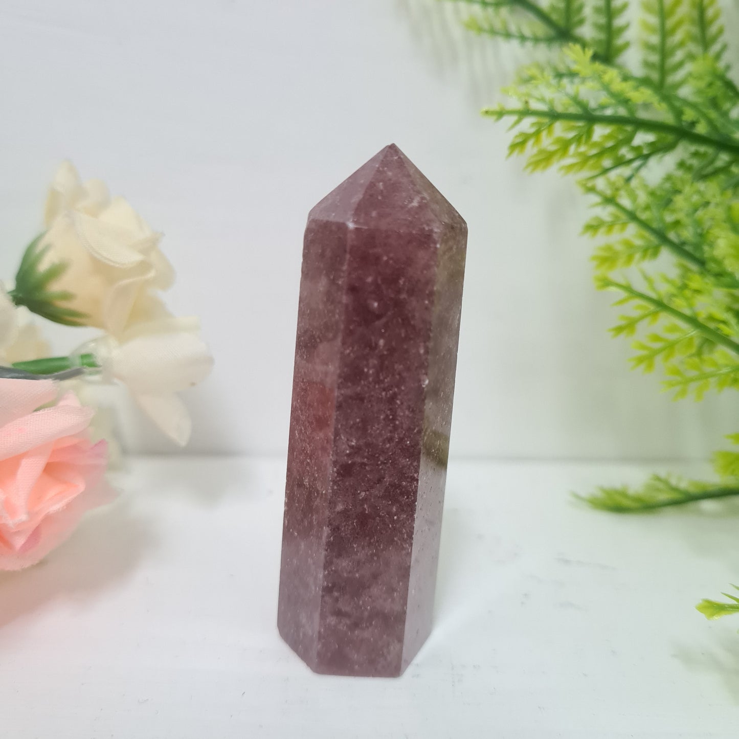 Strawberry Quartz Gemstone Point