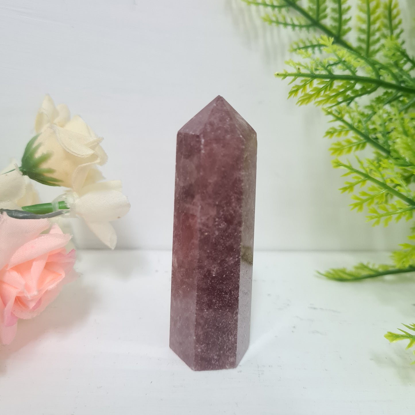 Strawberry Quartz Gemstone Point