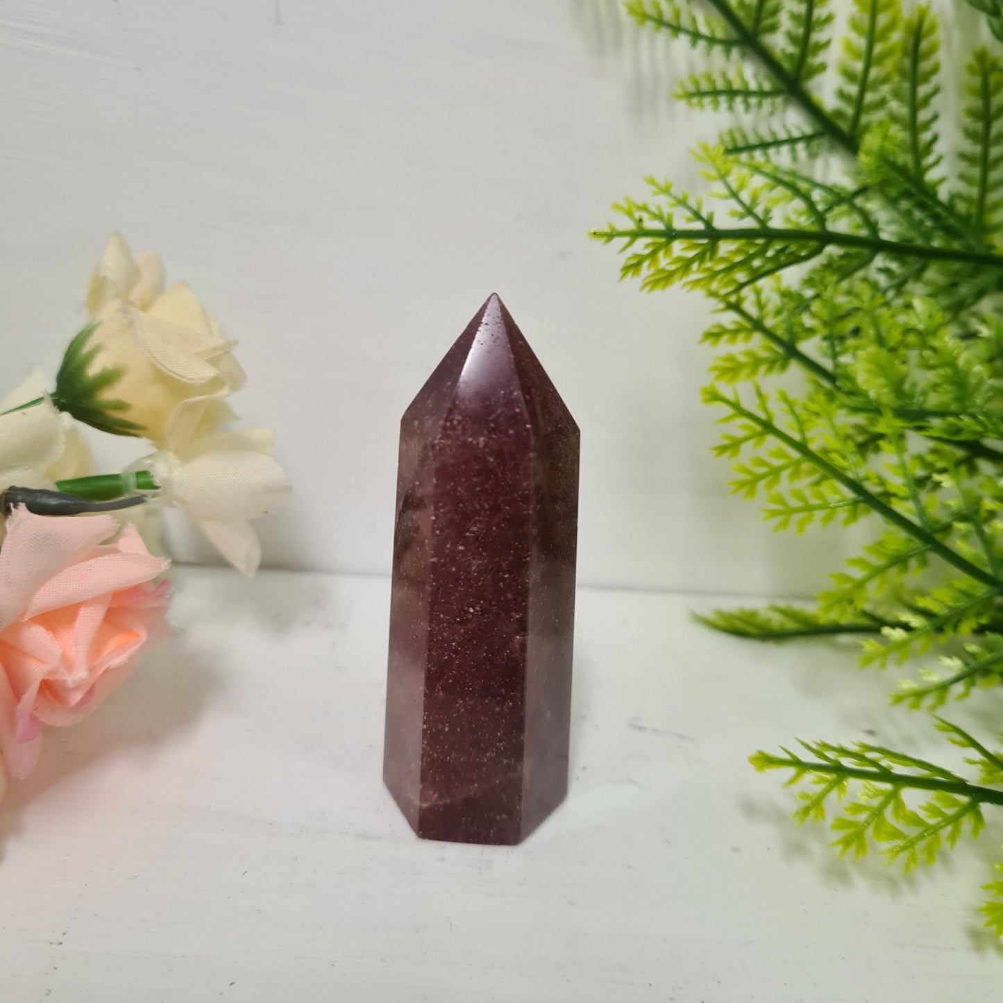 Strawberry Quartz Gemstone Point