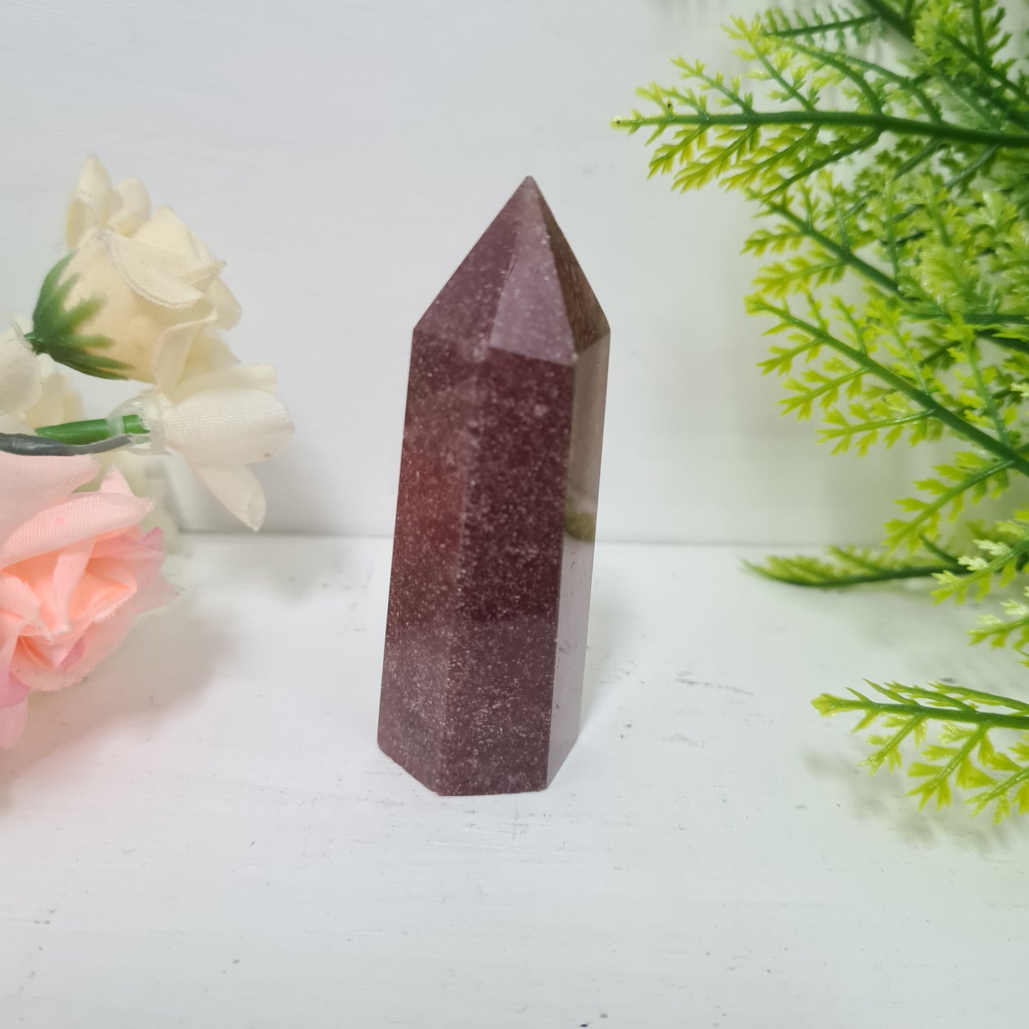 Strawberry Quartz Gemstone Point