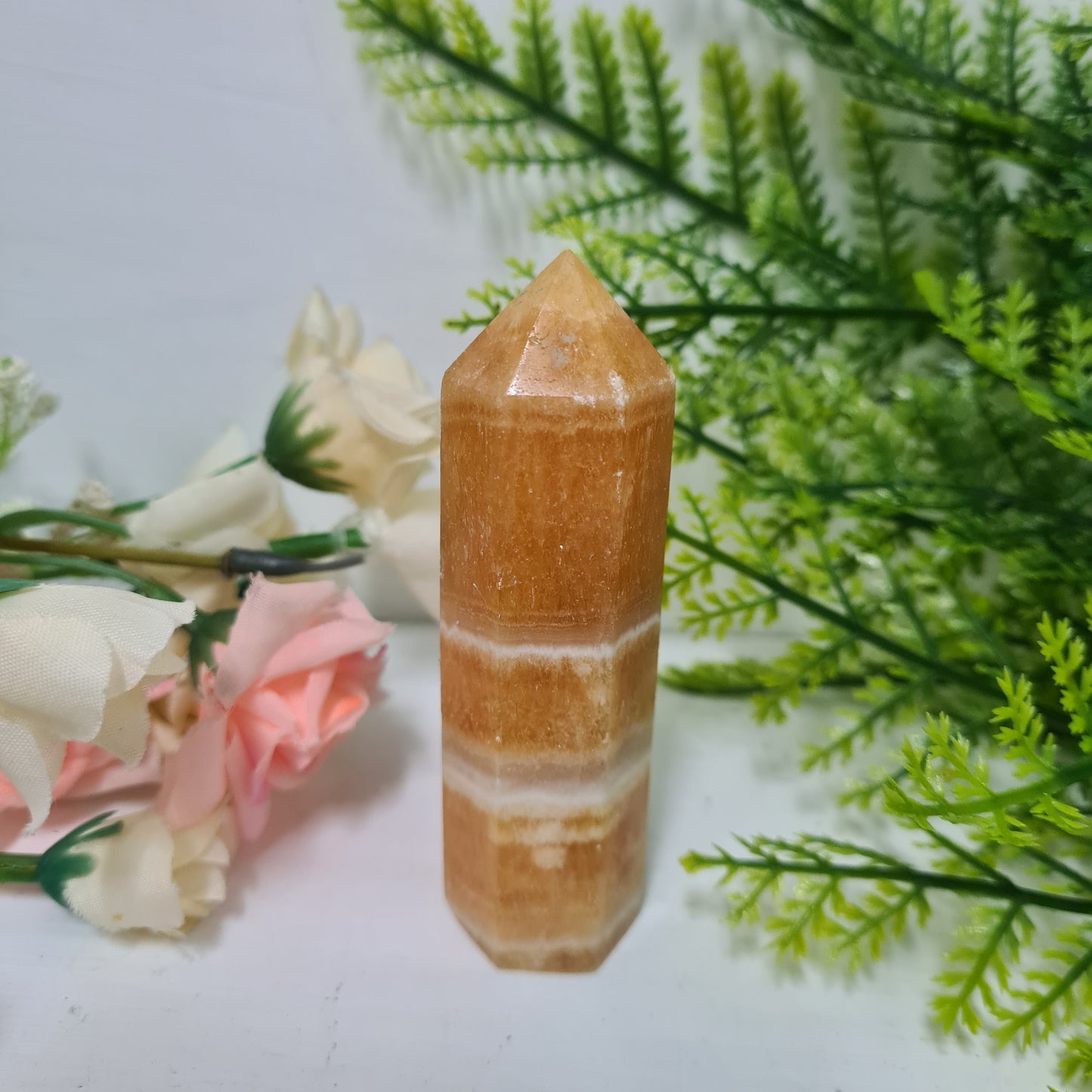 Orange Calcite Gemstone Point